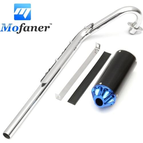 Blue Motorcycle CNC Exhaust Pipe System Muffler For HONDA XR50 CRF50 110cc 125cc 140cc Pit Dirt Bike