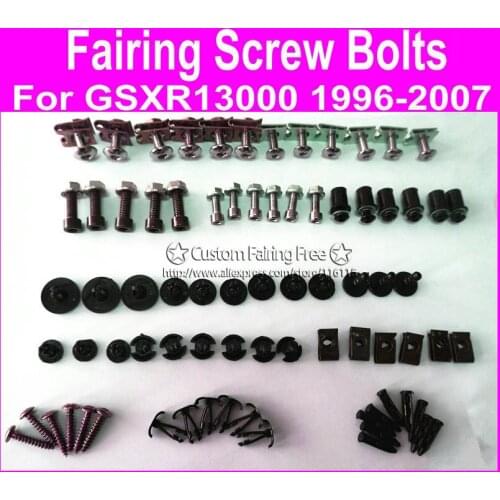 Hot fairing screw bolts kit for Suzuki GSXR13000 96 98 03 07 black fairing dag screws gsxr13000 1996 1998 2007 coupling bolt set