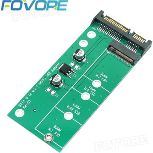 M2 SATA Adapter SATA III to M.2 (NGFF) SSD Converter Card SATA-Based B/B + M Key 6Gbps High Speed Converter Adapter Card