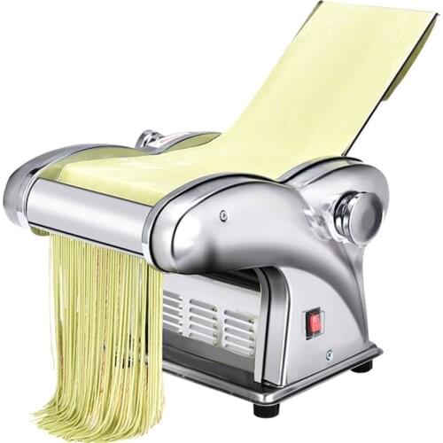 Noodle Press Machine Automatic Commercial Stainless Steel Clectric Pasta Maker Machine Dough Cutter Dumpling Skin Machine 220V