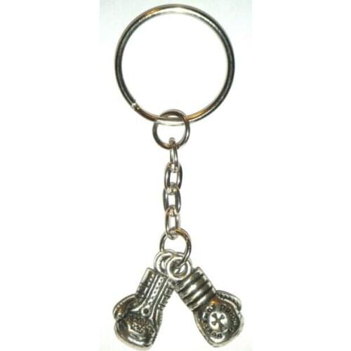 Fashion Jewelry Vintage 3D Boxing gloves Charm Fit Keyrings Key Ring Gift Accessories 40pcs Fast shipping D240