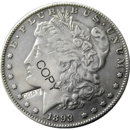 US Coins Two Faces 1884 / 1893 Morgan Dollar Copy Coins Silver Plated