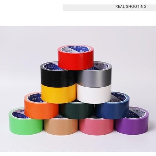 4.5cm wide color single-sided cloth base tape is thick and waterproof, no trace leakage warning tape