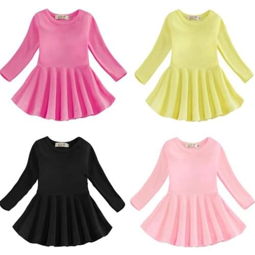 Girls Dress 2019 New Fashion spring and autumn Children Long Sleeve Lotus leaf baby girl Party Princess Dresses for kids 0-4Y