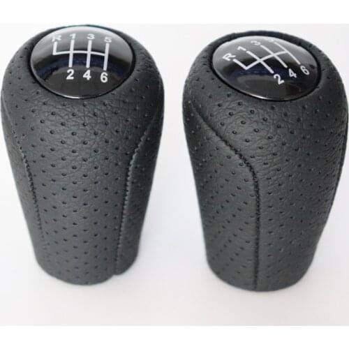 5/6 Speed Gear Shift Knob for MAZDA 3 BK BL 5 CR CW 6 II GH CX-7 ER MX-5 NC III MT Leather Lever Arm Stick Headball Accessory