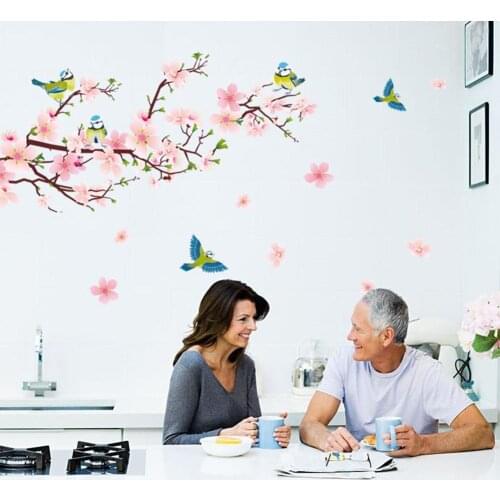 Removable Magpie&Peach Blossom Wall Sticker Stickers Mural Decal Home Art Decor room decoration wall decor