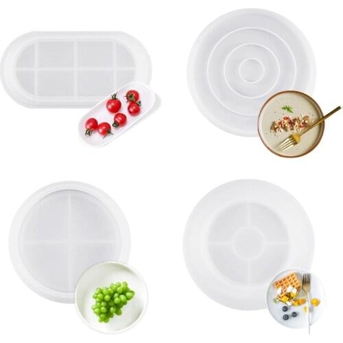 Silicone Large Soap Dish Resin Mold Oval Round Tray Molds DIY Jewelry Tray Molds 85LB