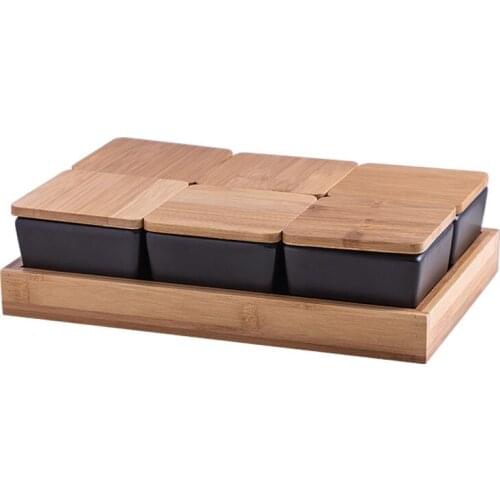 Nordic simple and creative snack plate with lid divided grid dried fruit snack plate sauce plate household fruit platter