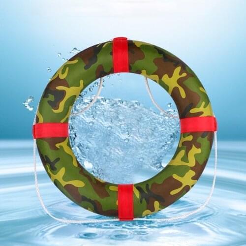 Nautical Lifesaving Life Buoy Adult Foam Solid Water Rescue Life Buoy Ring Boat Professional Socorrista Boat Accessories DK50LB
