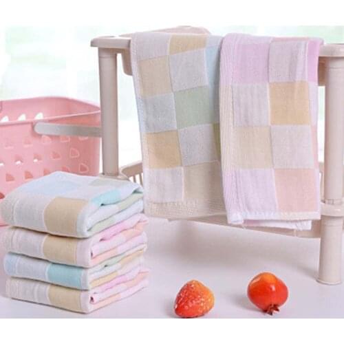 Ultra Soft Baby Cotton Bath Towel Feeding Wipe Cloth Square Face Hand Small Towel For Infant Kids Solid Color toalla bebe