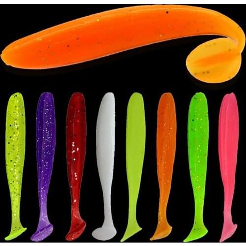 WALK FISH 10PCS/Lot Soft Lures Silicone Bait 90mm 70mm 55mm Jigging Wobblers Fishing Lure T-tail Aritificial Pike Fishing Tackle