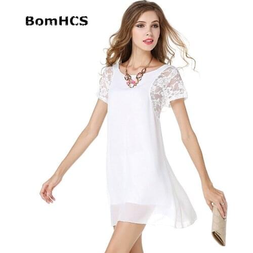 BomHCS Womens Dresses Casual Summer Special Occasion Lace Chiffon Dress F220QZ7