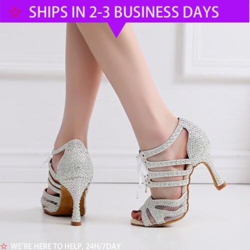 Ladies Hot New Salsa Jazz Ballroom Square Professional Latin Dance Shoes For Dancing Women Sexy Stylish High Heel