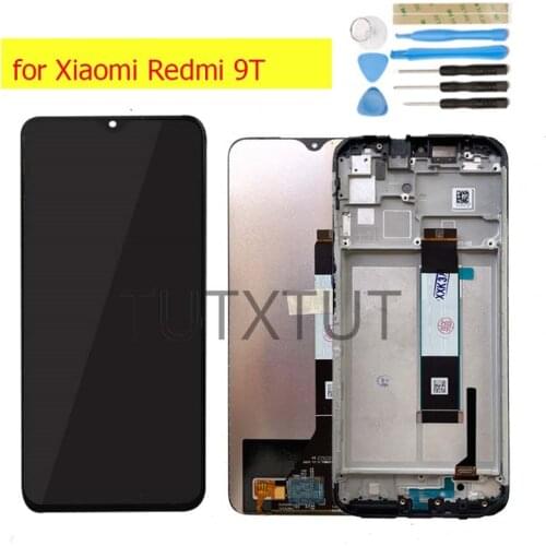 6.53" for Xiaomi Redmi 9T LCD Display Screen Touch with Frame Digitizer Assembly LCD Display 10 Touch Spare Repair Parts