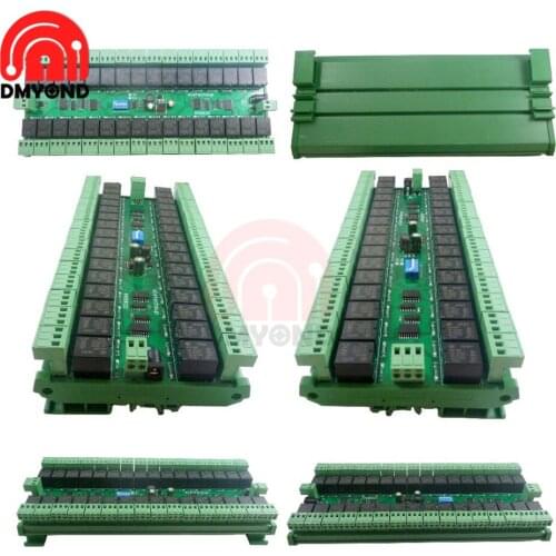 03 06 16 MODBUS RTU DC 12V 24V RS485 SPDT Relay Board 485 Bus Remote Control Switch for LED Motor PLC PTZ Camera Power Supply