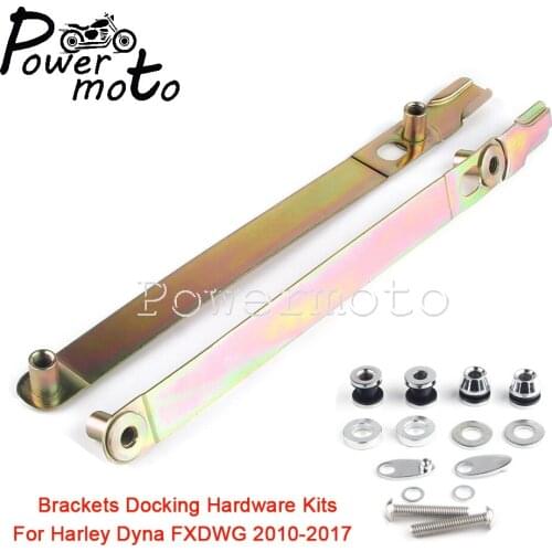 1 Set Motorcycle Chrome Rear Fender Mounting Sissy Bar Brackets Docking Hardware Kits For Harley Dyna Wide Glide FXDWG 2010-2017