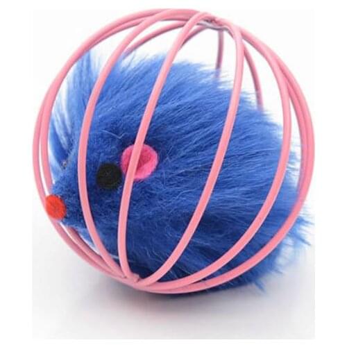 Cat Toy Iron Cage Mouse Feather Plush Mouse Cat Toys Interactive Kitten Playing Funny Mice Mouse Toys For Cats Pet Animals