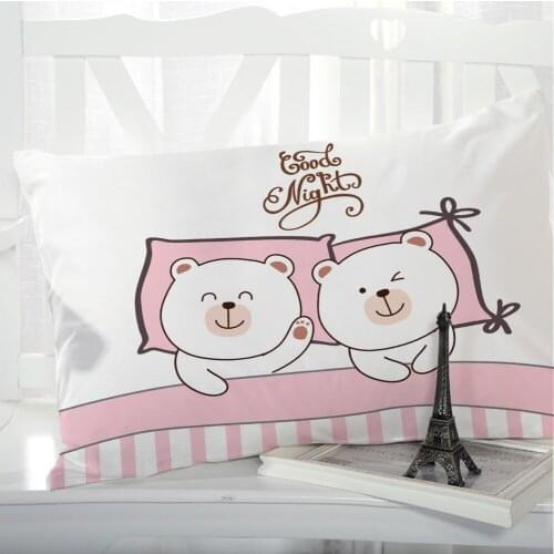 1pc Animal Cartoon Pillow cover Pillow case Bedding Pillowcase Pillowcovers decorative 3D Print for children kids baby Pink