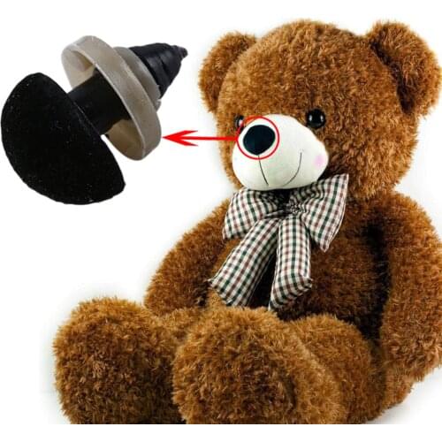 10pcs/bag 12*14mm Plastic Triangle Velvet Nose Buttons DIY For Bear Toys handicraft Accessories Safety nose for toy dolls