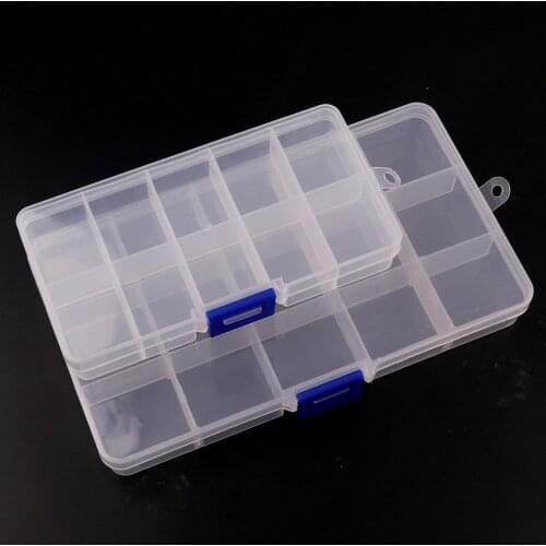 1Pc Fixed/Removable Empty Box Case Nail Art Container Storage Organizer Wheel Bead Tips Display Jewelry Rhinestone Glitter
