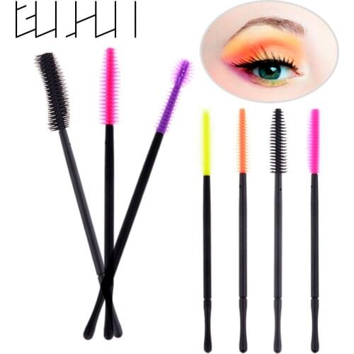 50pcs/pack Disposable Eyelash Brush Mascara Wands Applicator Wand Brushes Eyelash Cosmetics Makeup Brushes Spoolers Makeup Tooll