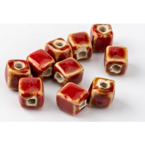 Square Shape DIY Ceramic beads beads jewelry Promotion Jewlery&Accessories ceramics beads 10pieces/lot #A521C