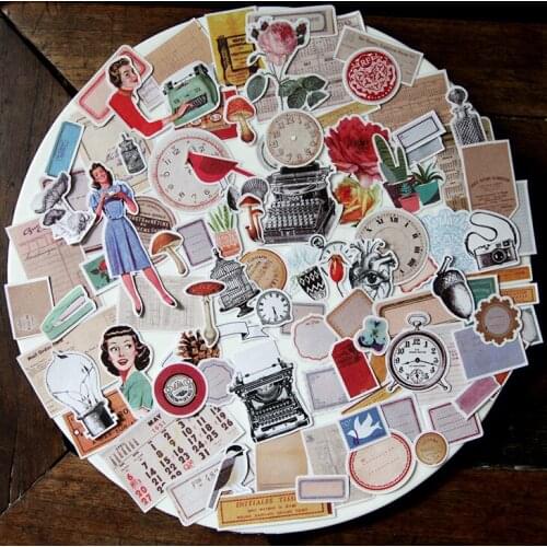 92pcs Retro girl series Stickers Scrapbooking Happy Planner/Card Making/Journaling Project