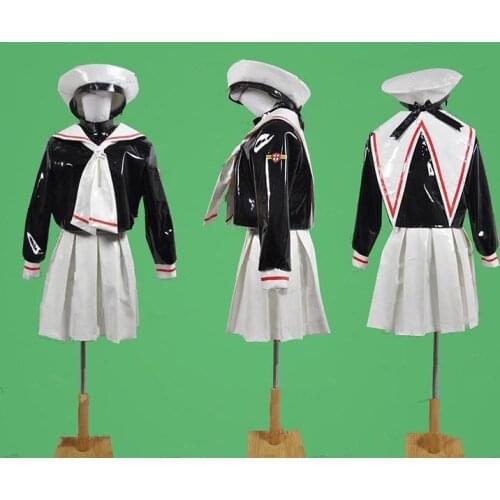 Anime Cardcaptor Sakura Cosplay Costume Sakura Primary School Uniform Skirt Full Set Adult Unisex Role Play Clothing Custom-Make