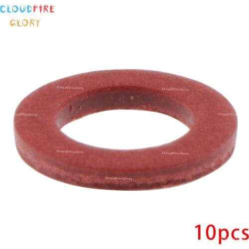 CloudFireGlory 90430-08020-00 90430-08003 10Pcs Lower Unit Oil Drain Screw Gasket Red Plastic For Yamaha 1984