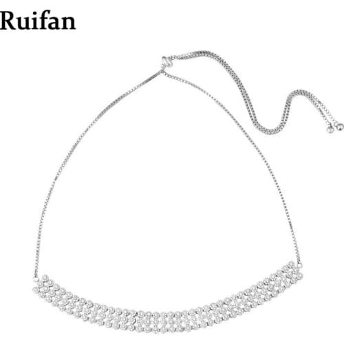 Expensive Things 925 Sterling Silver Necklace Cubic Zircon Choker Collar Necklaces for Women Wedding Engagement Jewelry YNC039