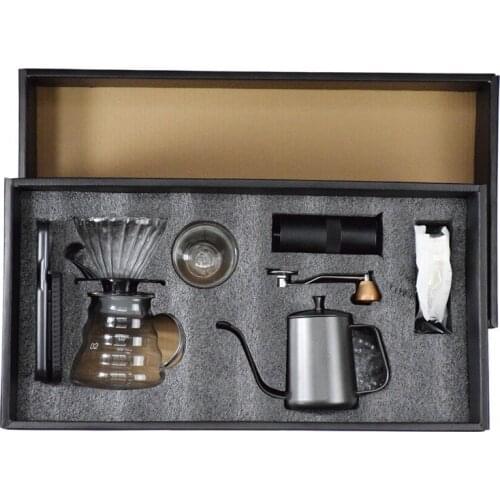 V60 travel hand-made coffee pot set hand-made coffee gift box grinder electronic scale hand-made pot
