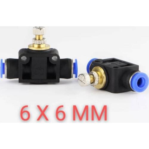 LSA Pipeline Regulating Throttle Valve PA SA 6mm Cylinder Air Source Pneumatic Push In Fittings