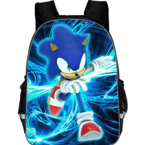 Hot Sale Cartoon SONIC RACING Kids Backpack Kindergarten School Bag Children Printing Backpack Girls Boys Mochila