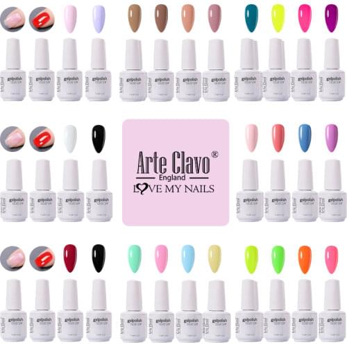 Arte Clavo Gel Nail Polish Kit Semi-permanente Set Series Nail Polish Beauty Kit 4/6 PCS Color Nail Art Design Gel Kit Cat Eye