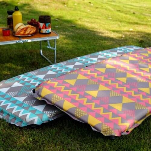 Double Air Holes Ultralight Waterproof Stitchable Inflatable Cushion for Outdoor Camping Stitchable Sleeping Mat Camping Mat