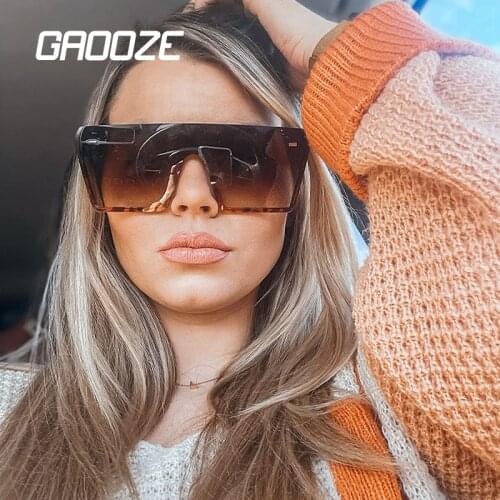 GAOOZE Square Oversized Sunglasses for Women Luxury Brand Designer Retro Vintage Casual Men Sun Glasses Ladies Sunglasses YJ014