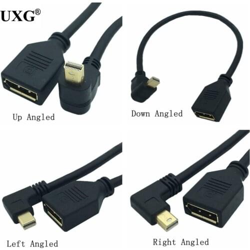 90 Degree Mini DisplayPort to dp Adapter Mini DP 4K Cable Thunderbolt 2 Displayport Converter for MacBook Air 13 Surface Pro 4