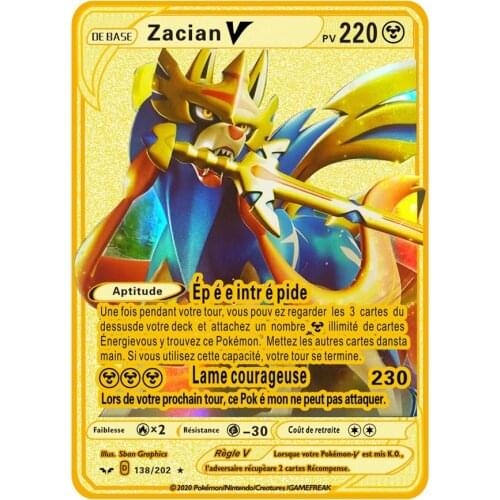 Pokemon Metal Cards TOMY Display Pokemon Game Gold Card Anime Pikachu V Vmax Ex Gx Collection children Toy Novelty Birthday Gift