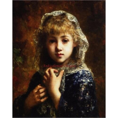 Needlework for embroidery DIY DMC Quality - Counted Cross Stitch Kits 14 ct Oil painting - A Young Beauty