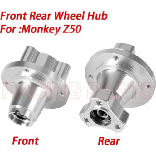 CNC Silver Front & Rear Disc Brake Hub Wheel Rim Hub for Dax Ruckus Zoomer Monkey Z50 bike