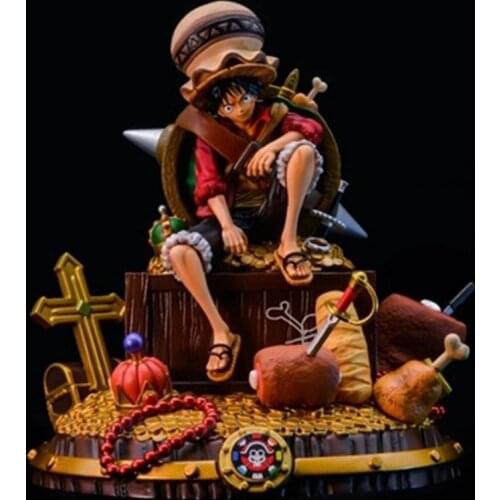 ONE PIECE GK Statue The Straw Hat Pirates Captain Rubber Man Monkey D Luffy 23CM Resin Action Figure Collection Model Toys C318