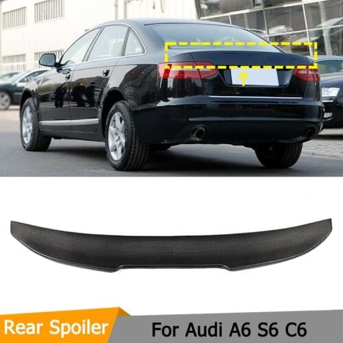 For Audi A6 C6 Carbon Fiber Spoiler Rear Trunk Wing For Audi A6 C6 2008-2011