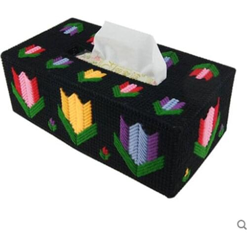 Three-dimensional embroidery wool embroidered tissue box drawer box 100 snapdragon DIY paper drawer box living room new