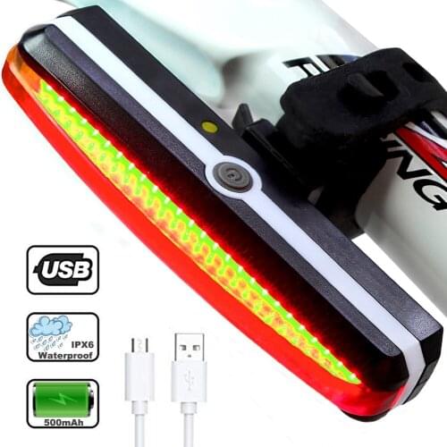 2019 USB COB Taillight Bicycle Light IPX6 Riding Rear Lighting Safety Cycling LED for MTB Road Bike Riding Accessory Front Lamp
