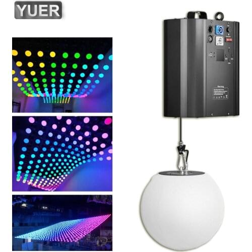 Up Down Lifting Kinetic Lights Sculpture Timelapse DMX Stage Magic Ball Hanging Lift Led Ball Light For Disco DJ Party Show