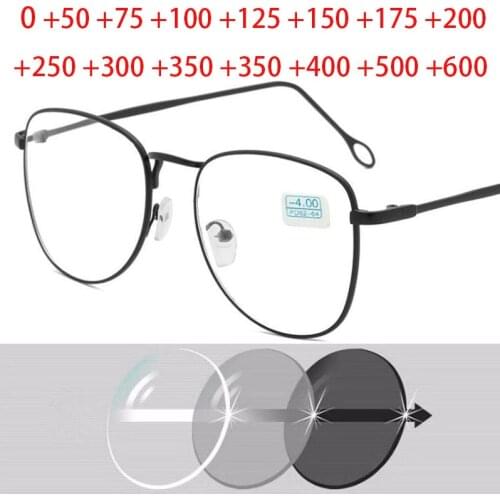 -1 -1.5 -2 -2.5 -3 -3.5 -4 To -6.0 Myopia Glasses Women Men Metal Frame Shortsighted Eyewear Made Prescription Spectacles