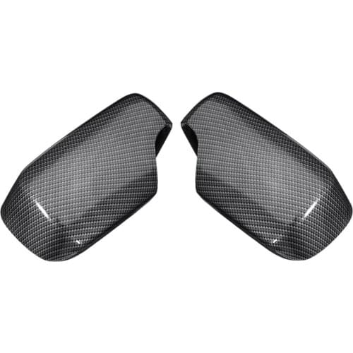 1 Pair Rearview Mirror Covers Carbon Fiber Pattern Caps Replacement For Bmw E46 1998-2005 51168238376 51168238375