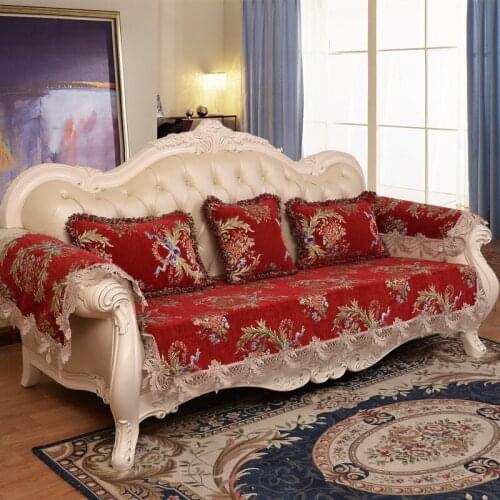 1 Piece European floral chenille sofa cushion cover towel living room sofa towel home decorations