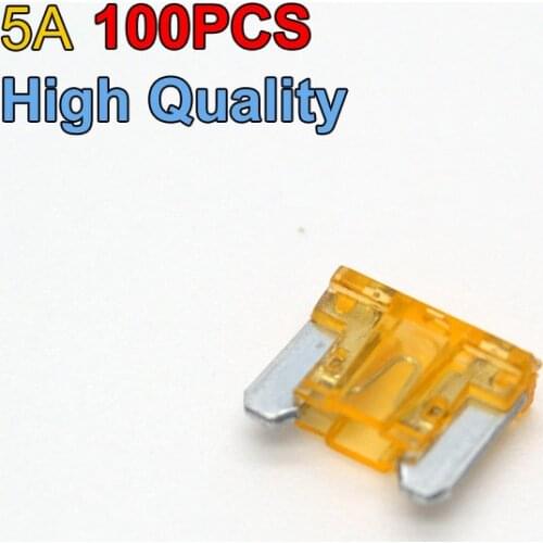 100PCS/Lot New Brand Safty Auto Car Boats Blade Fuses Mini Size Type 5 Amp