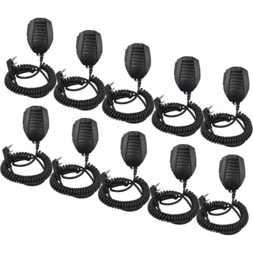 10x 2 pin Speaker Mic for Retevis KENWOOD BAOFENG/POFUNG WOUXUN PUXING Radio New